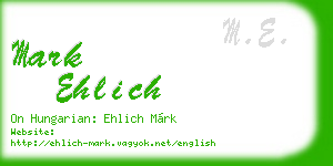 mark ehlich business card